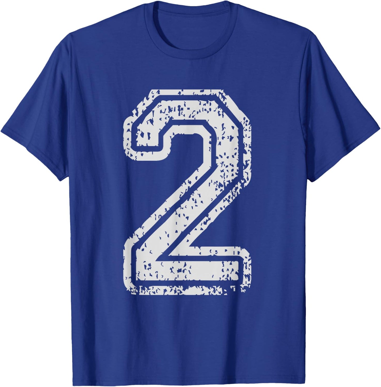 Team Jersey Uniforms Number 2 Two School Sports Birthdays T-Shirt - T-Shirt | Royal