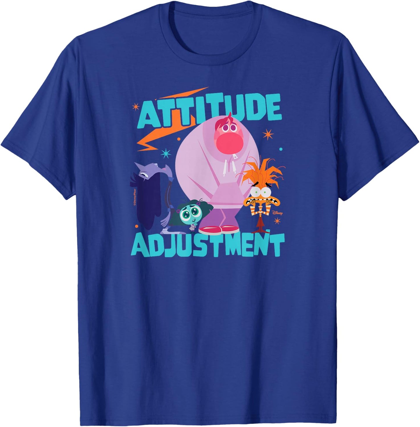 Inside Out 2 - Ennui Envy Embarrassment Anxiety Attitude T-Shirt - T-Shirt | Royal