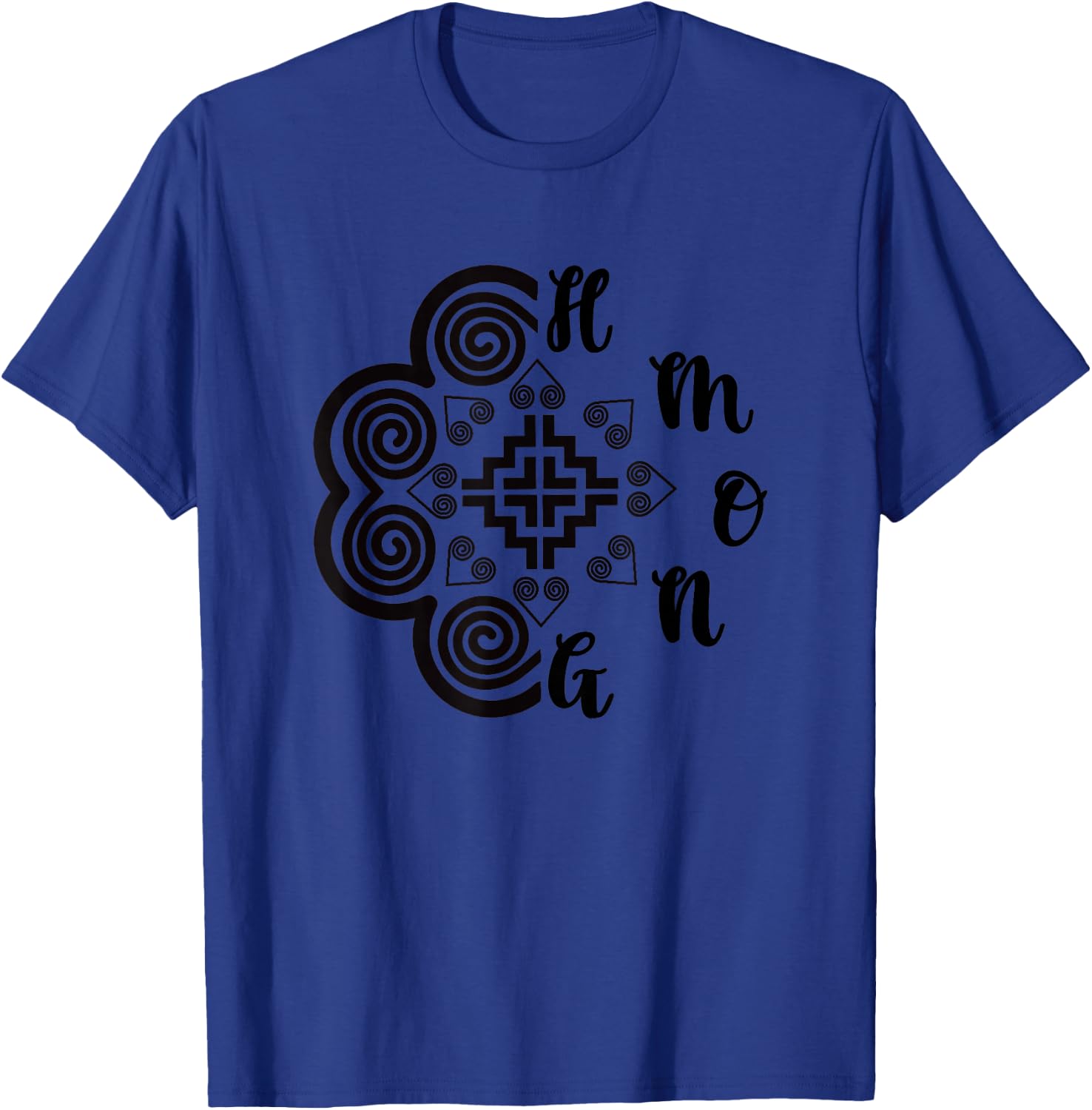 Elephant foot print with word Hmong T-Shirt - T-Shirt | Royal