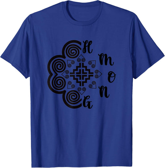 Elephant foot print with word Hmong T-Shirt - T-Shirt | Royal