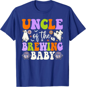 Uncle of the Brewing Baby Halloween Theme Baby Shower Spooky T-Shirt - T-Shirt | Royal