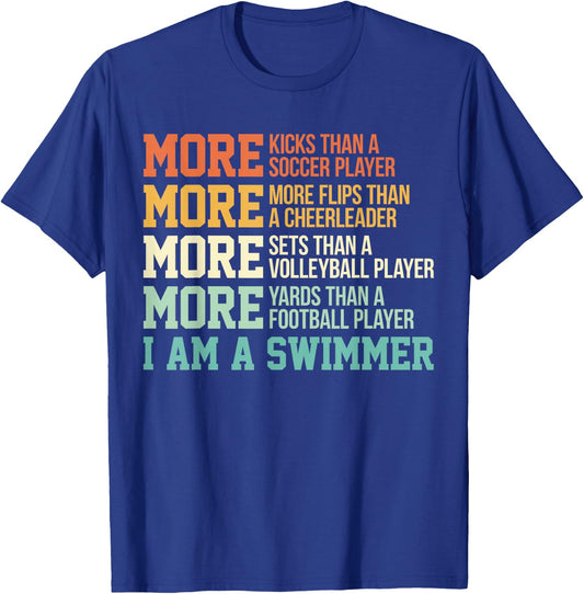 Swimming Saying Swim Funny Swimmer T-Shirt - T-Shirt | Royal