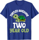 Turtley Awesome Two Years Old 2nd Birthday Party Turtle Kids T-Shirt - T-Shirt | Royal