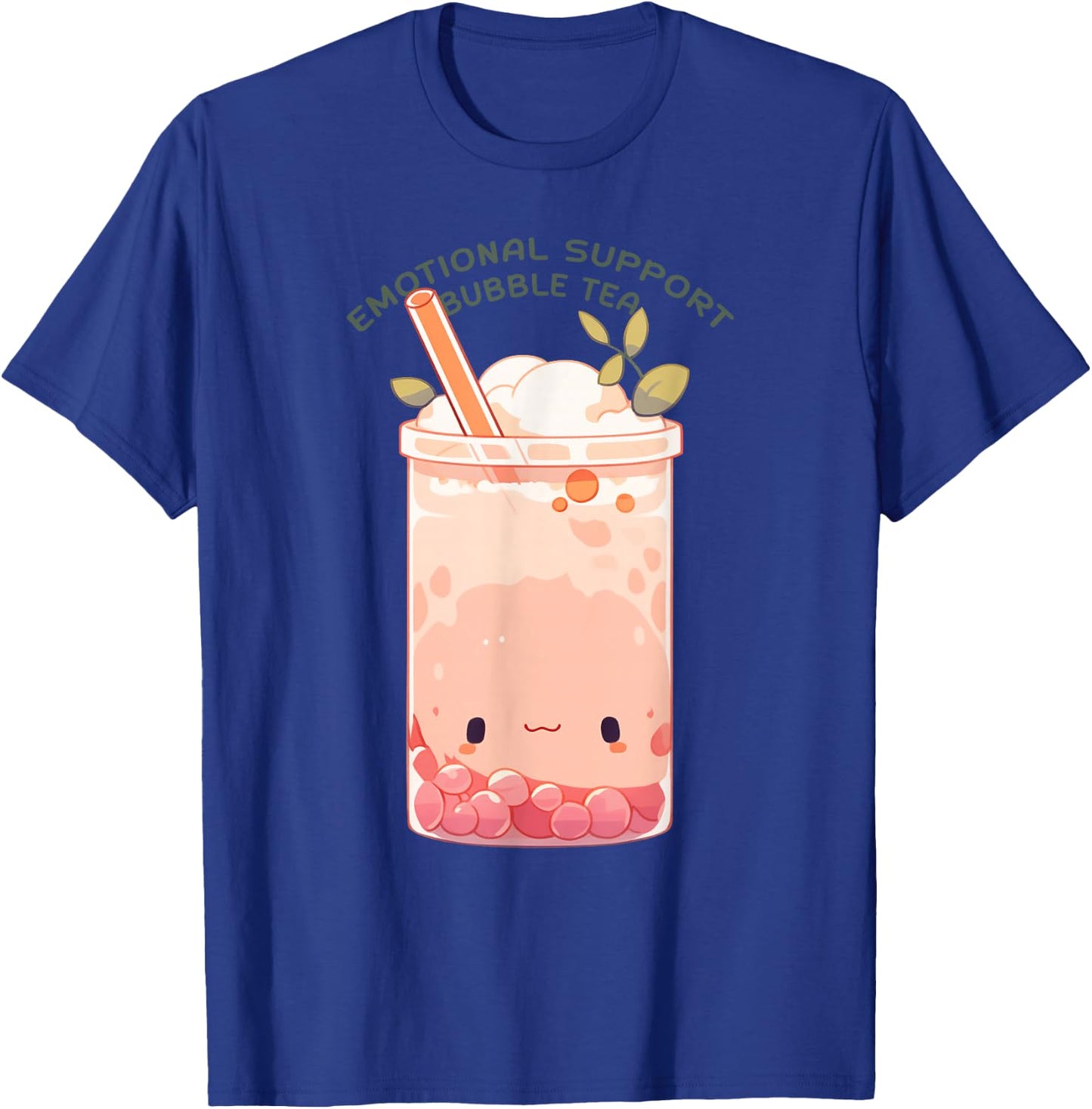 Emotional Support Bubble Tea Cute Kawaii Bubble Tea T-Shirt - T-Shirt | Royal