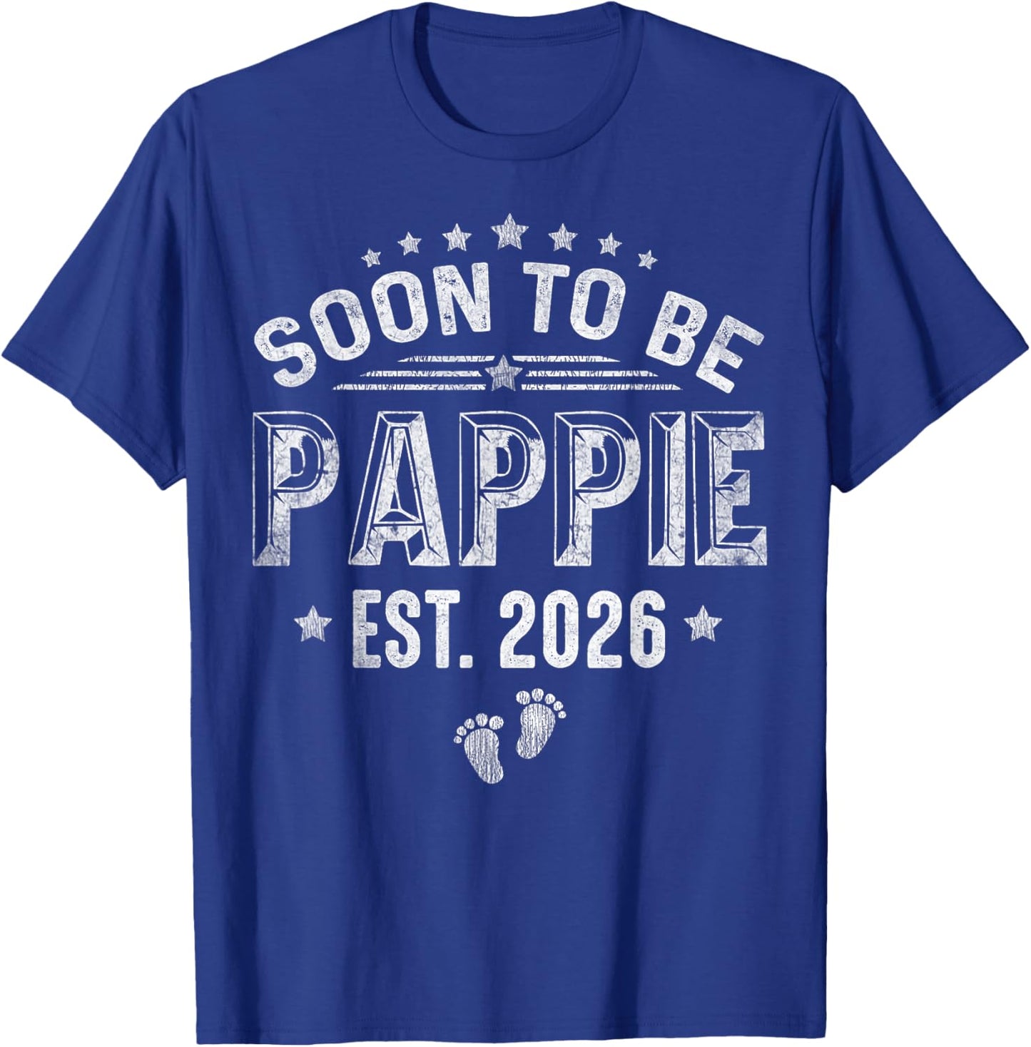 Soon To Be Pappie est.2026 Father's Day Promoted To Pappie T-Shirt - T-Shirt | Royal