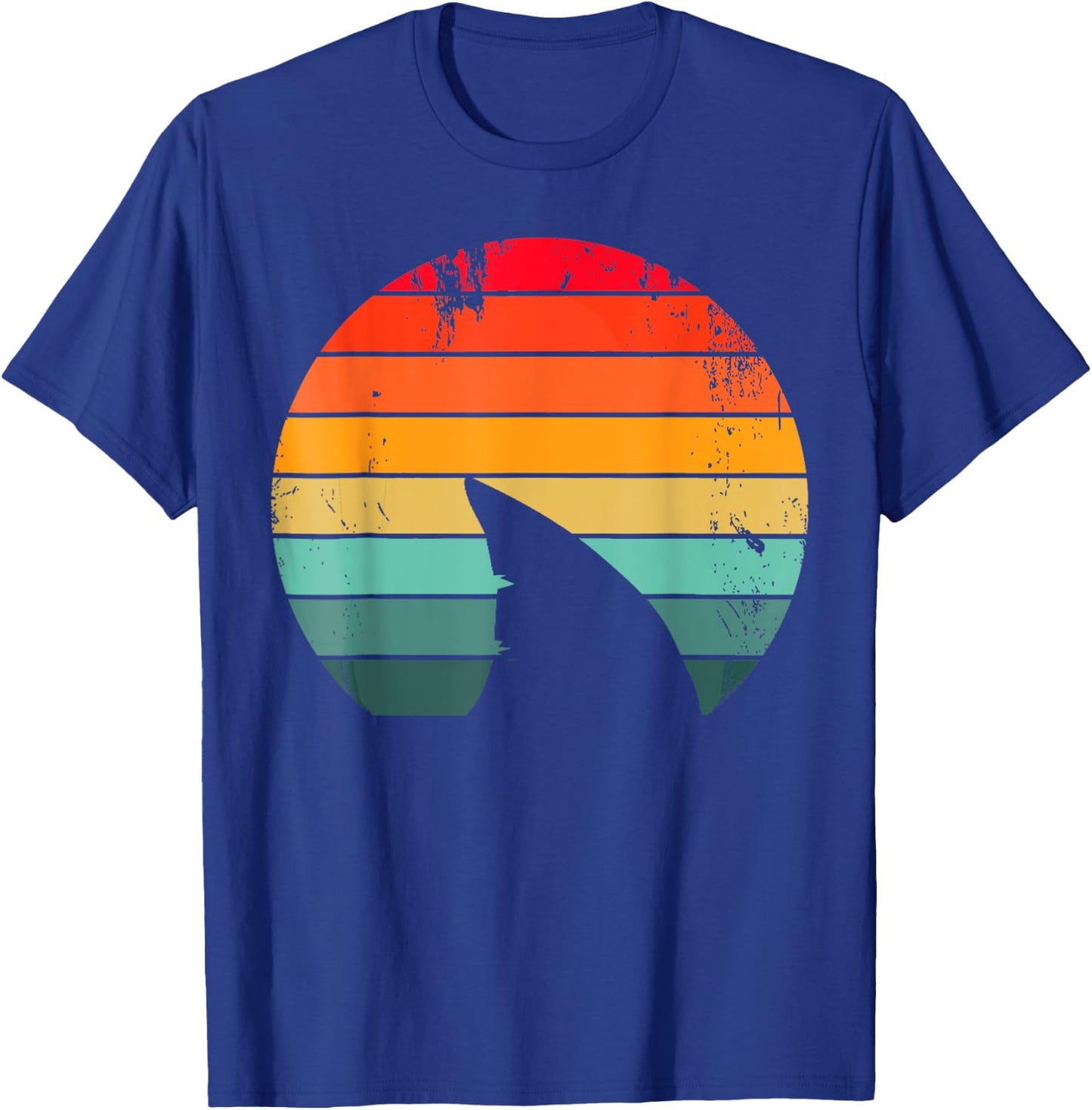 Vintage Ocean Wildlife Funny Shark Lover Marine Biologist T-Shirt - T-Shirt | Royal