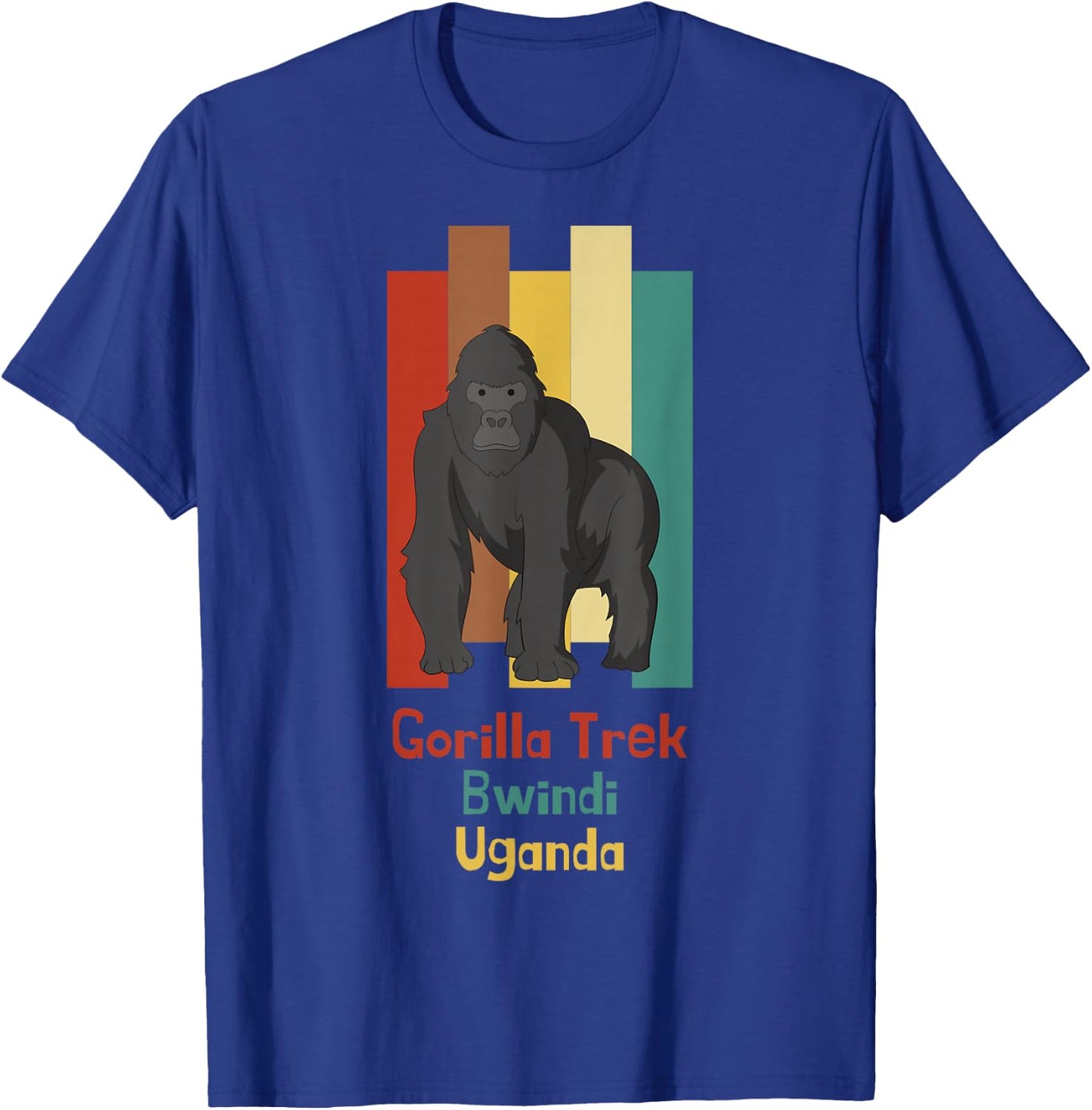 Gorilla Trekking Bwindi Impenetrable Uganda Safari Souvenir T-Shirt - T-Shirt | Royal