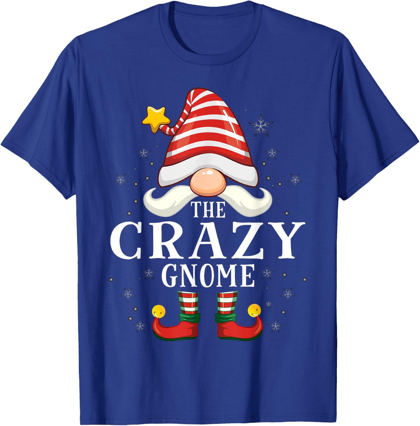 The Crazy Gnome Christmas Group Family Pajama T-Shirt - T-Shirt | Royal