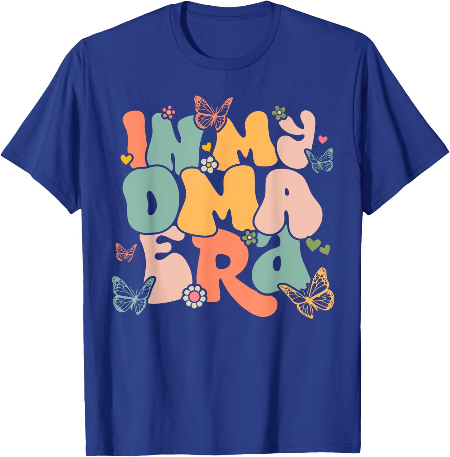 Retro Groovy In My Oma Era Mother's Day T-Shirt - T-Shirt | Royal