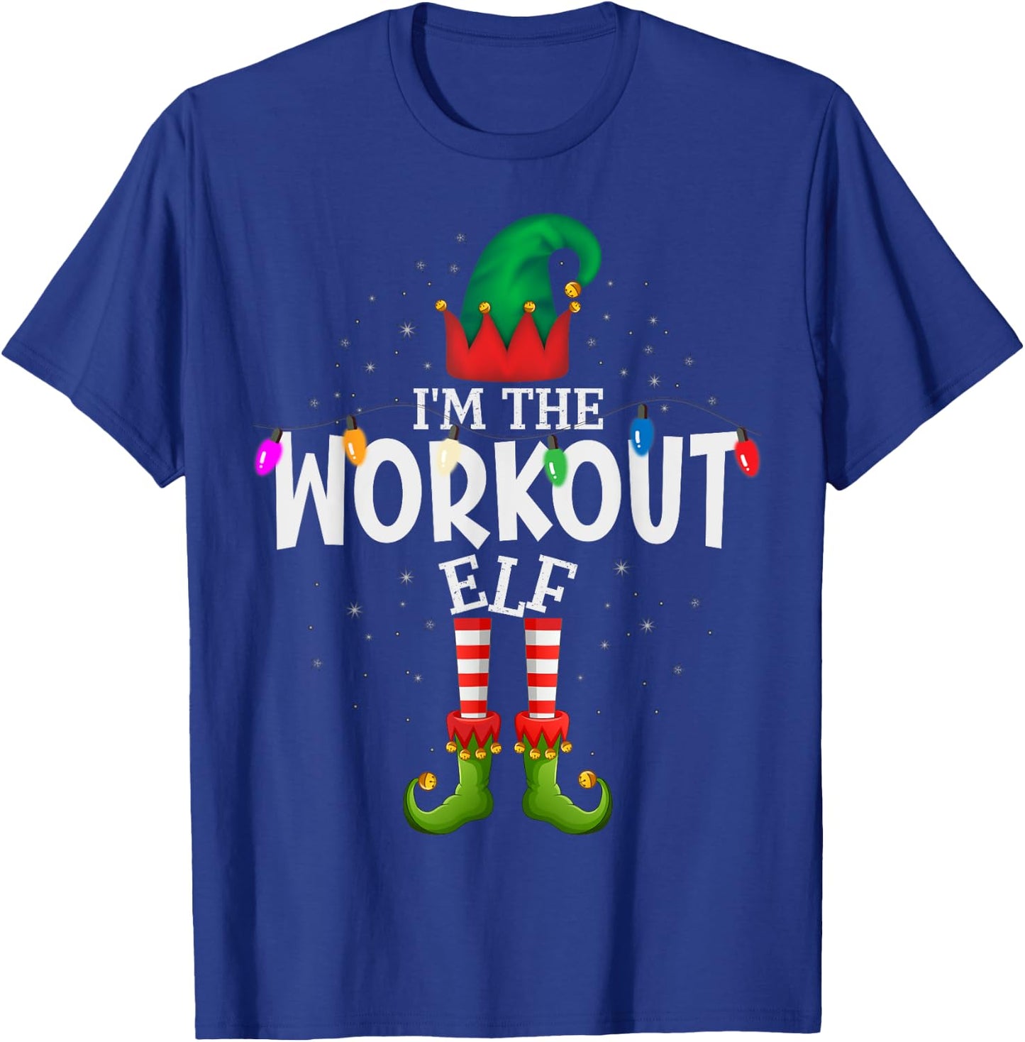 99 Gifts Group Foto Christmas Elf Pajama - Adults Workout Motif - Black, Small - , Short Sleeve - Classic Fit T-Shirt - T-Shirt | Royal