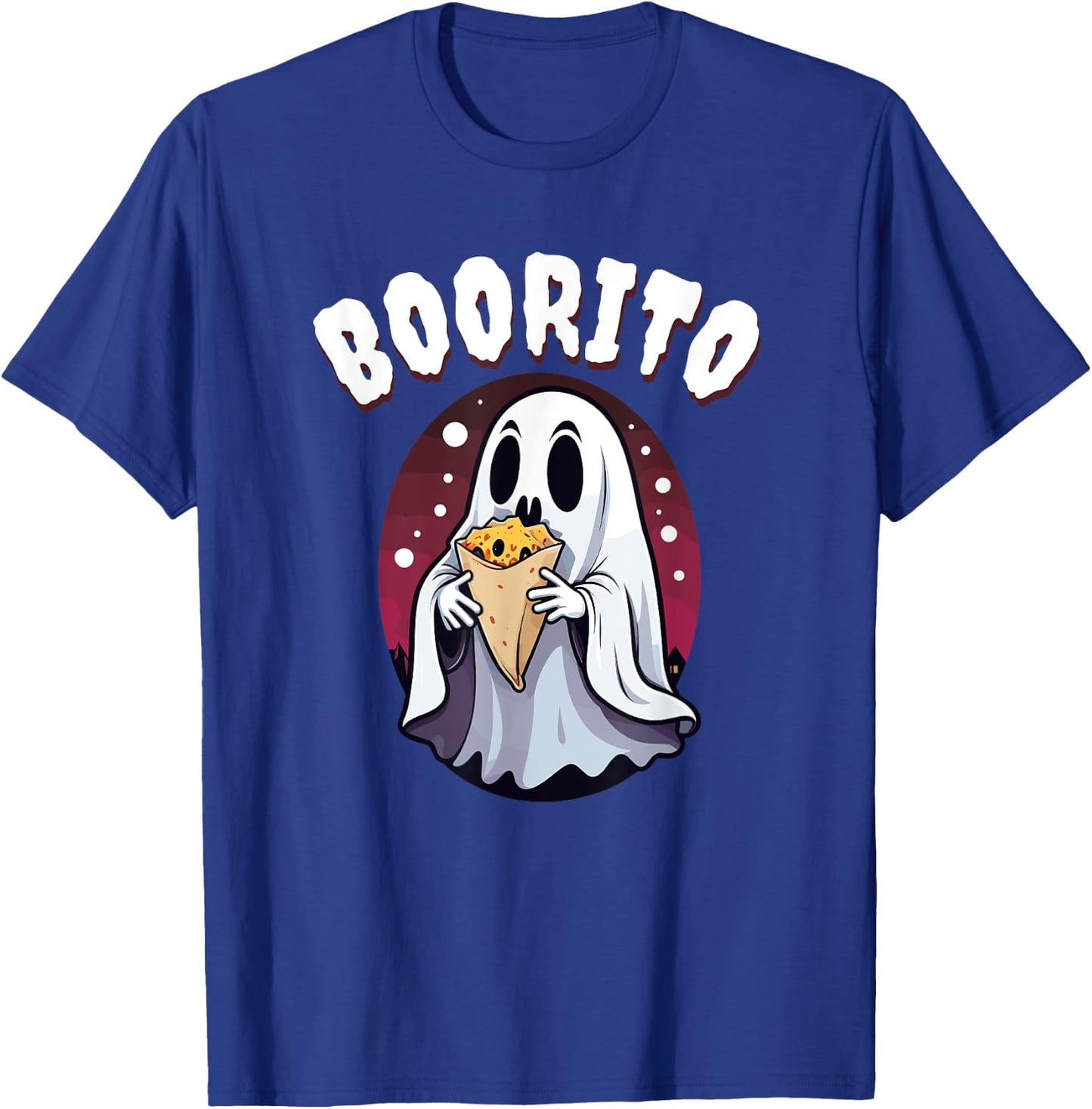 Boo-Rito Funny Mexican Taco Burrito Ghost Halloween Costume T-Shirt - T-Shirt | Royal