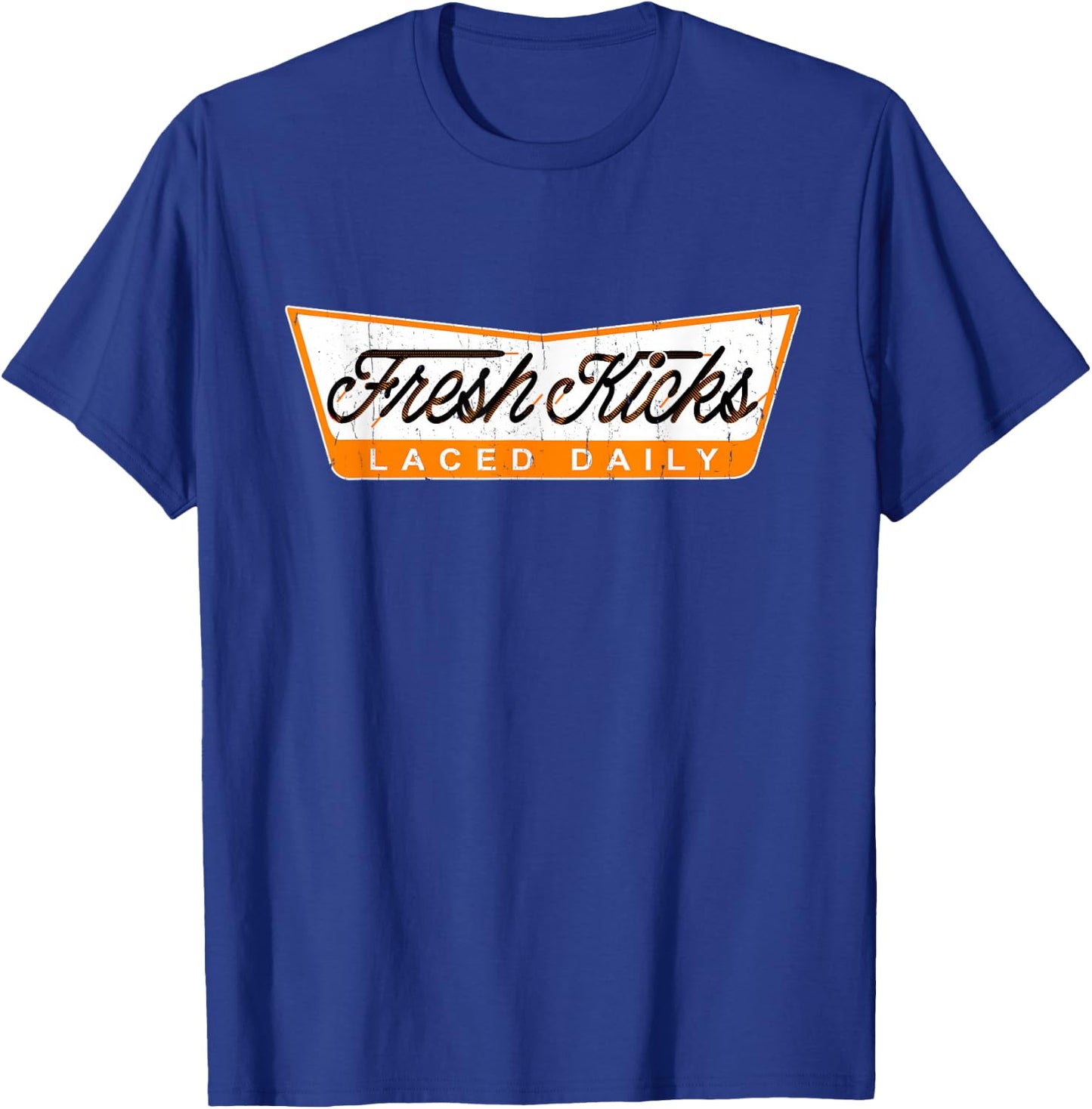 Orange Fresh Kicks Orange Graphic , Small, Black T-Shirt - T-Shirt | Royal