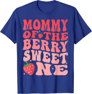 Mommy Of The Berry Sweet One 1st Birthday Strawberry T-Shirt - T-Shirt | Royal