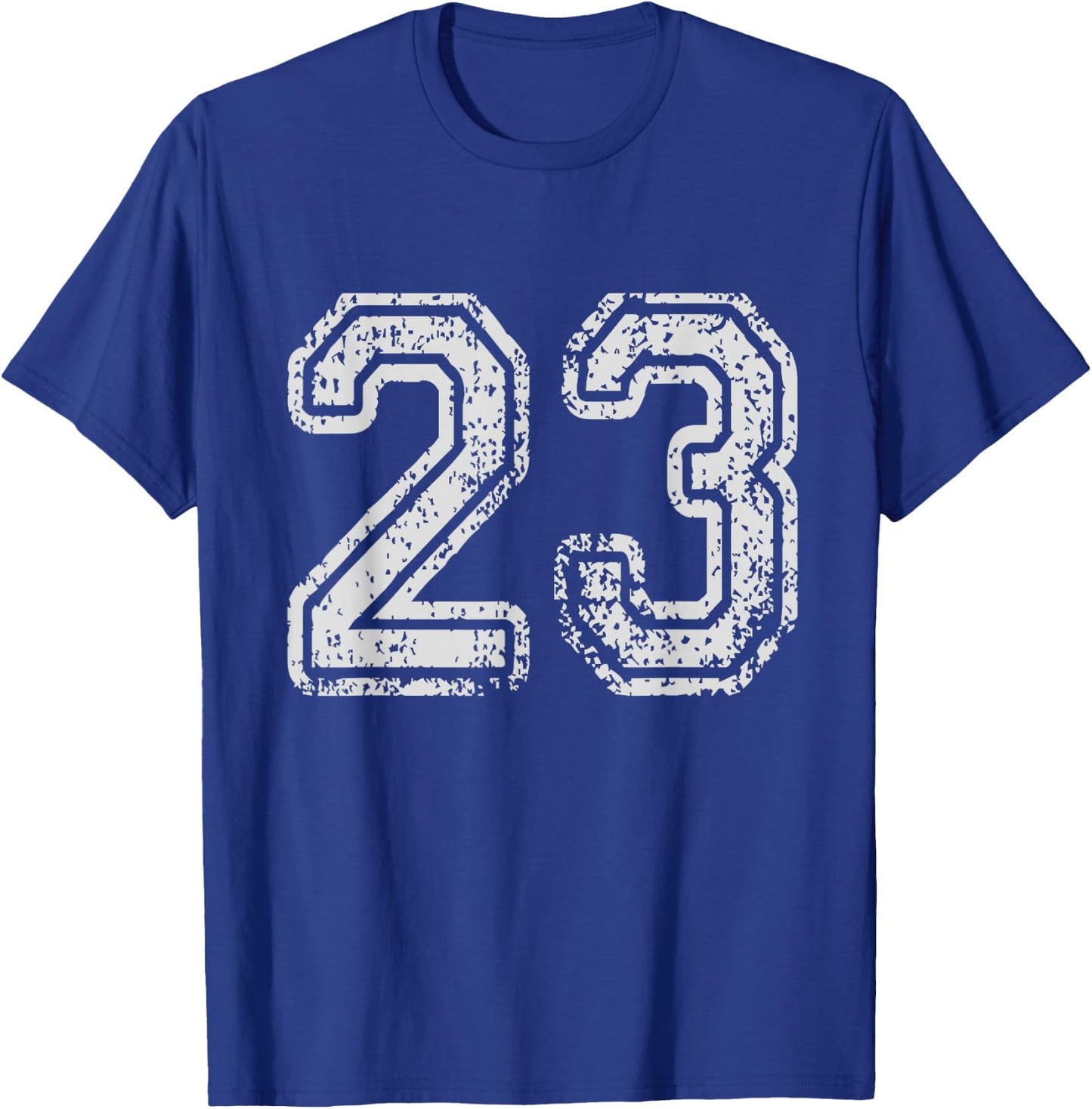 Team Jersey Uniforms Number 23 School Sports 23rd Birthday T-Shirt - T-Shirt | Royal