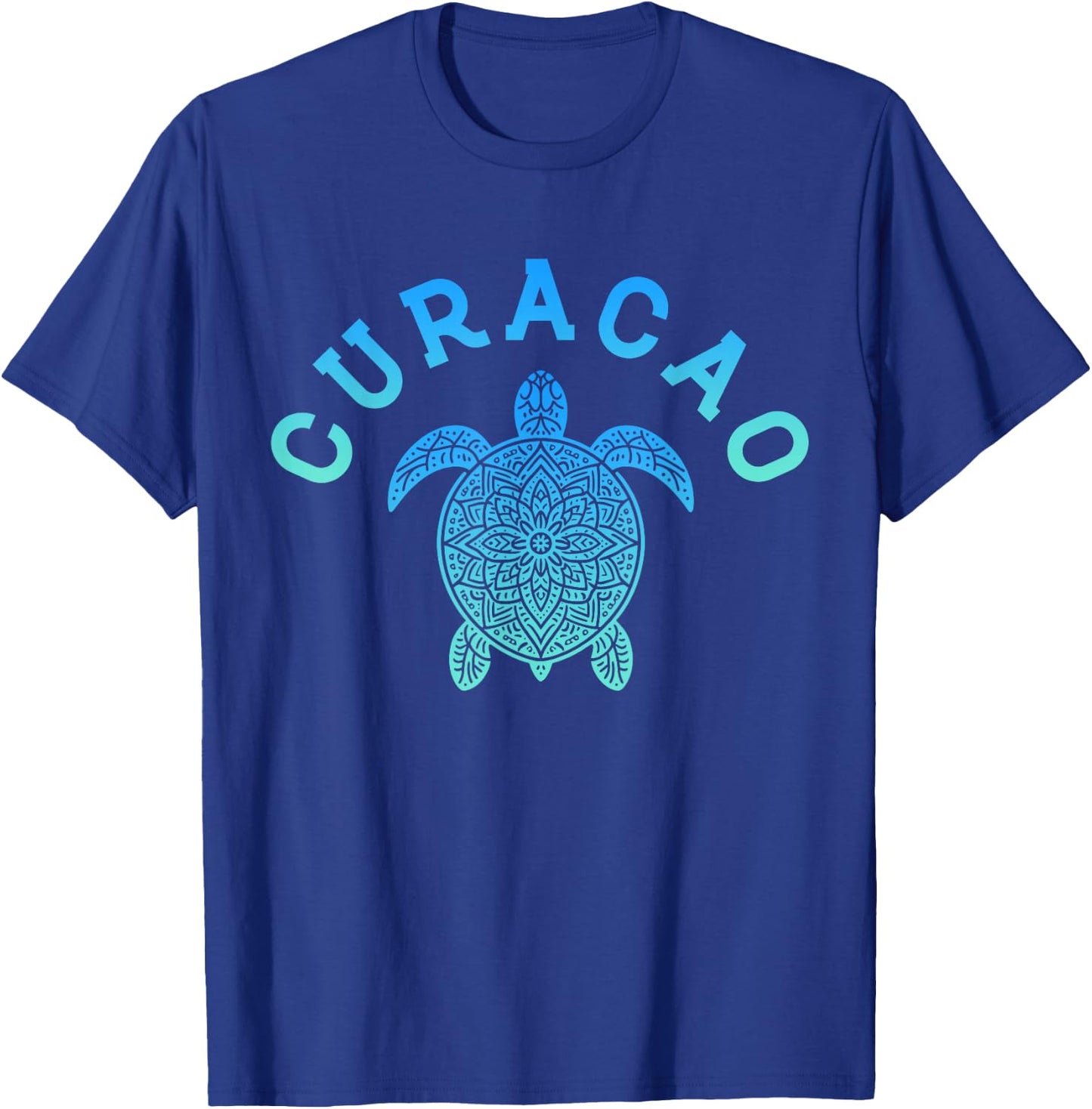 Curacao Tribal Sea Turtle Beach Vacation T-Shirt - T-Shirt | Royal