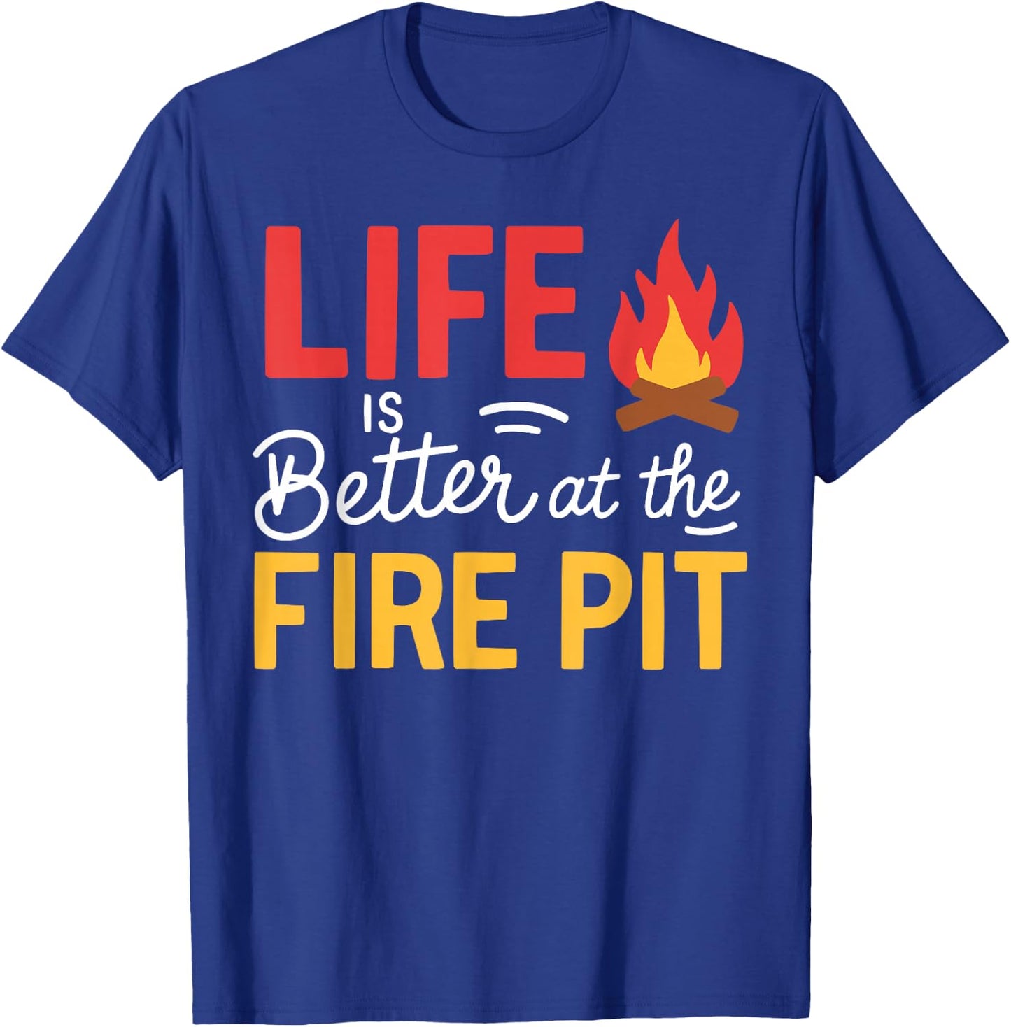 Firepit Outdoor Camp Fire Pit Camping Campfire T-Shirt - T-Shirt | Royal