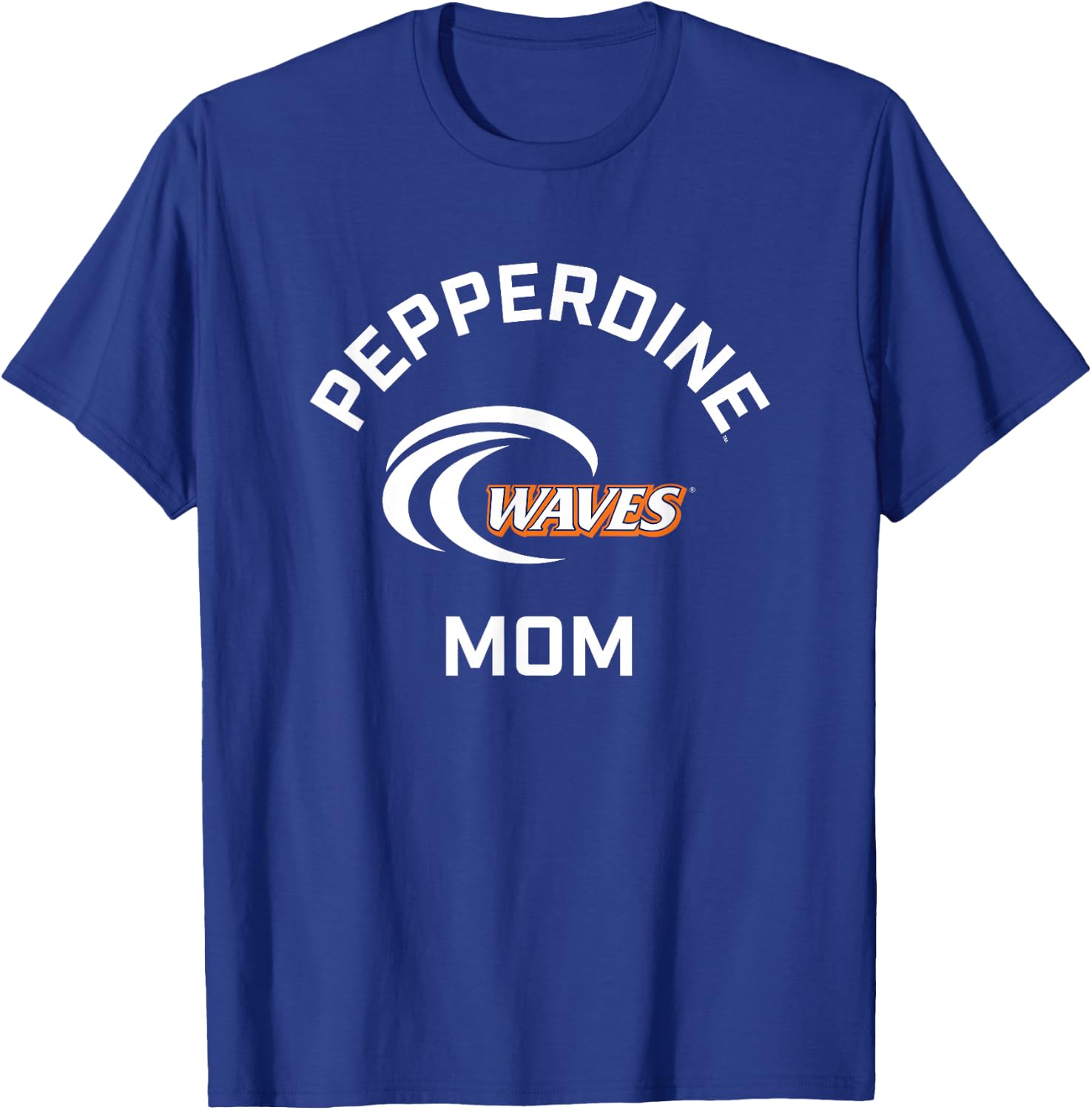 Pepperdine University Waves Arched Mom T-Shirt - T-Shirt | Royal