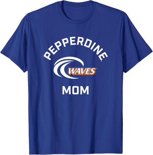 Pepperdine University Waves Arched Mom T-Shirt - T-Shirt | Royal