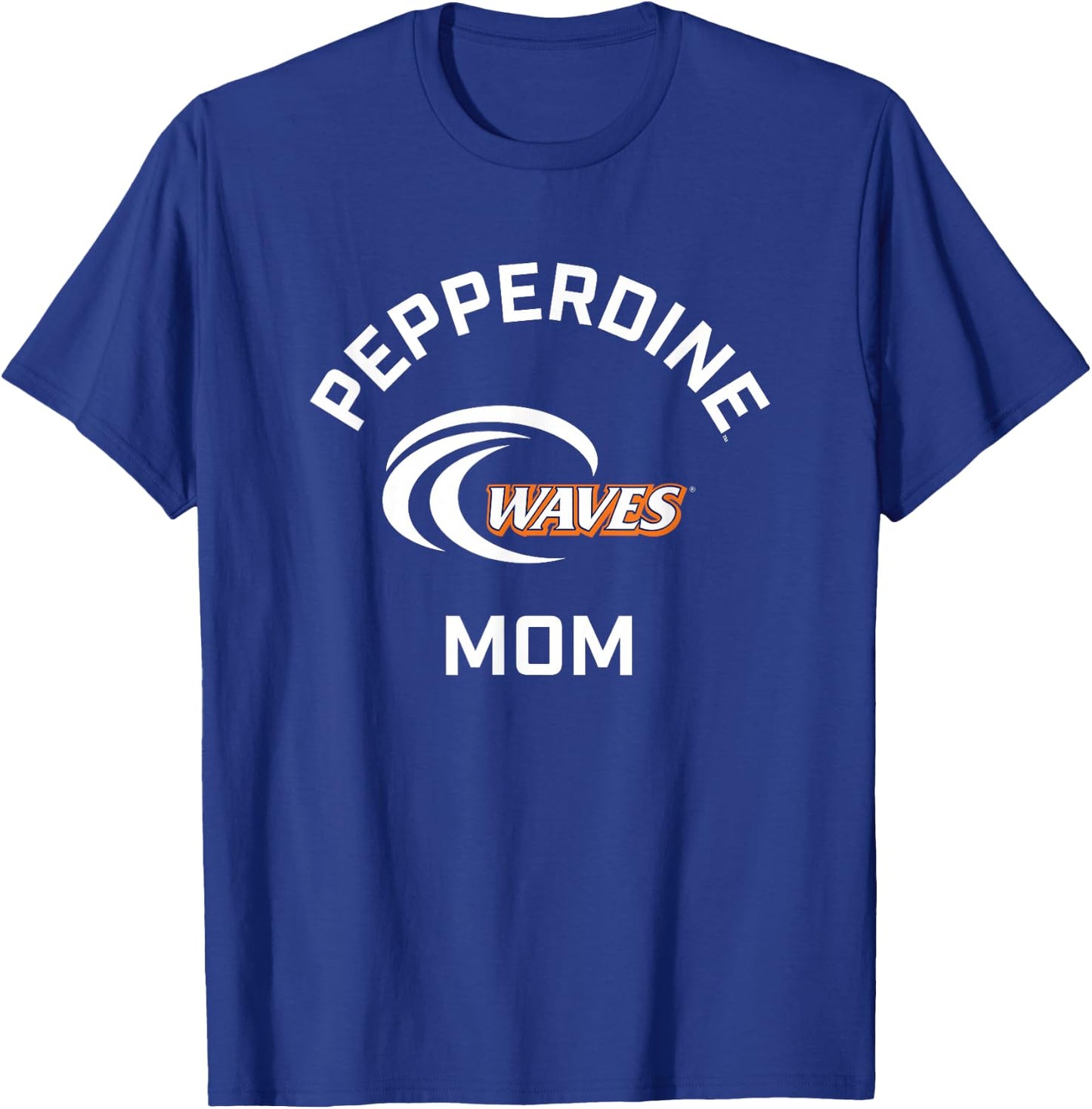 Pepperdine University Waves Arched Mom T-Shirt - T-Shirt | Royal