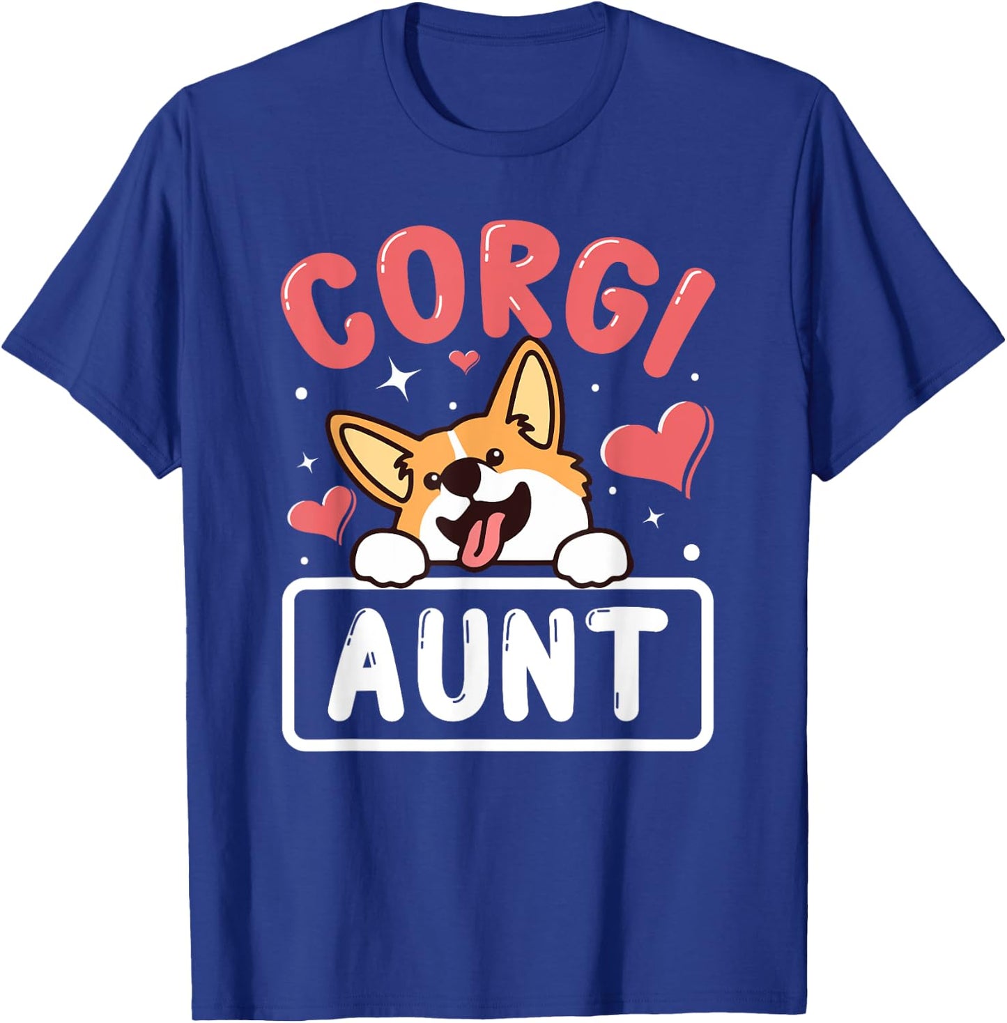 Corgi Aunt Funny Corgi Dog Lover Men Women T-Shirt - T-Shirt | Royal
