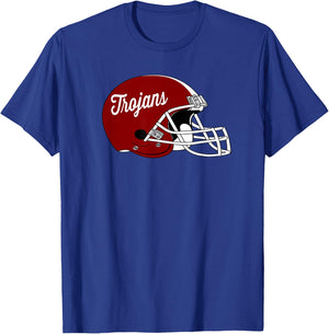 Trojans Football Helmet T-Shirt - T-Shirt | Royal
