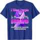 I Wear Purple In Memory Of My Husband Pancreatic Cancer T-Shirt - T-Shirt | Royal