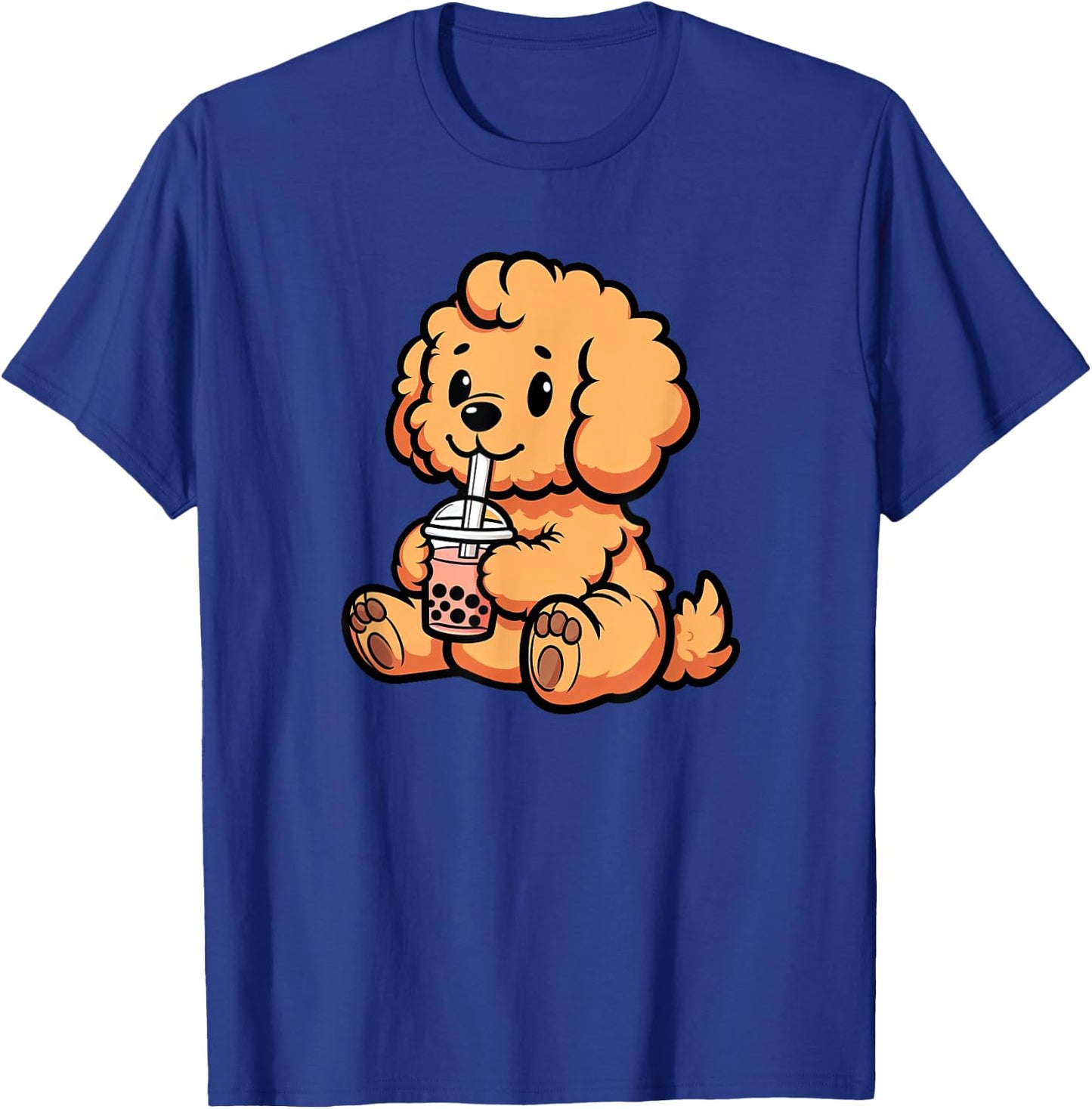Goldendoodle Bubble Tea Dog Funny Boba T-Shirt - T-Shirt | Royal