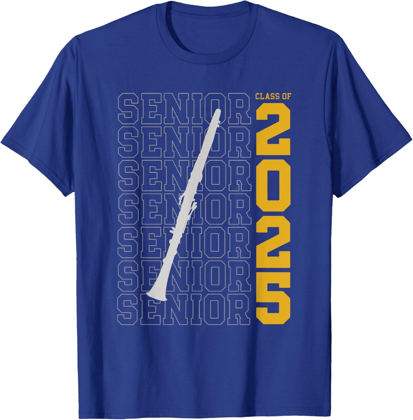 Class of 2025 Senior Clarinet for Clarinetist T-Shirt - T-Shirt | Royal