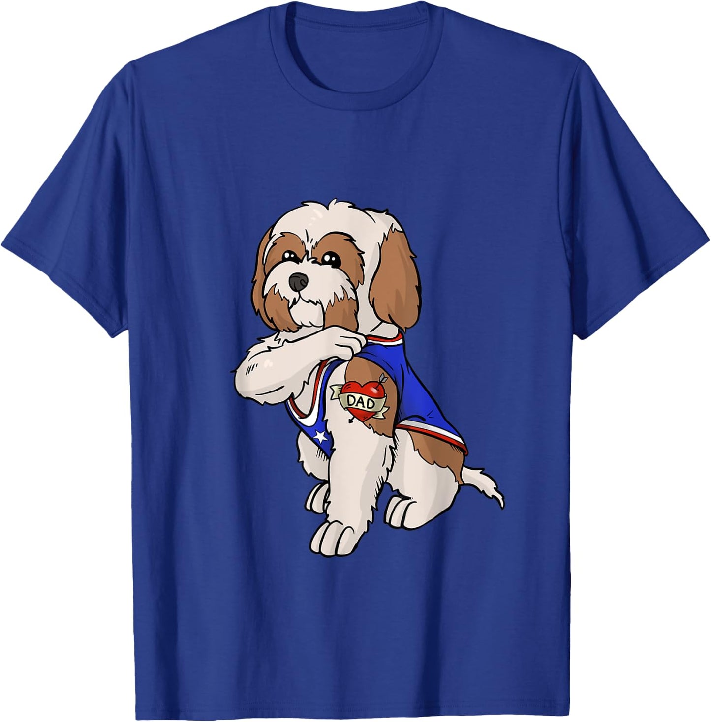 Shih Tzu Dog Love Dad Puppy Owner Men Women Kids T-Shirt - T-Shirt | Royal