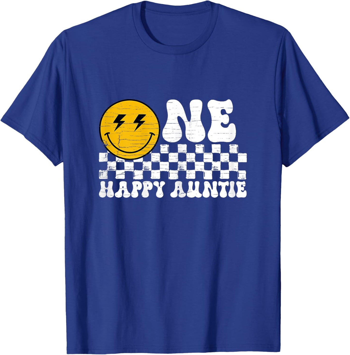 One Happy Dude Auntie 1st Birthday Family Matching T-Shirt - T-Shirt | Royal