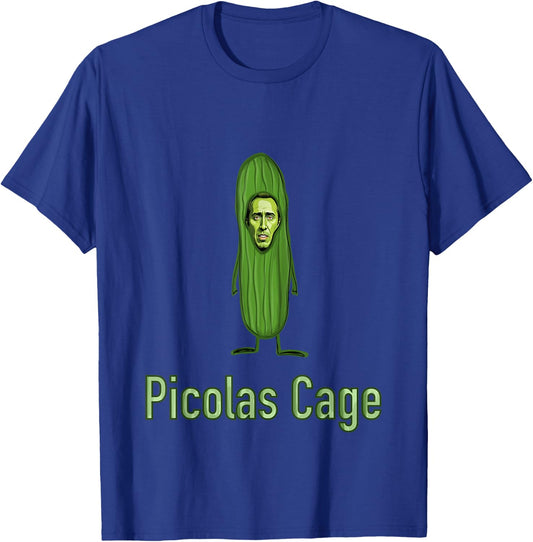 Picolas Cage Funny Celebs Meme Cucumber Pickle T-Shirt - T-Shirt | Royal