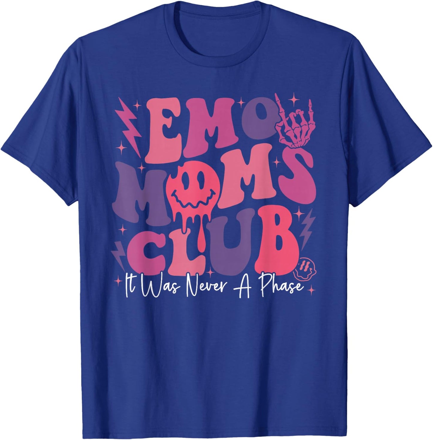 It Was Never A Phase Emo Moms Club Mother's Day Skeleton T-Shirt - T-Shirt | Royal