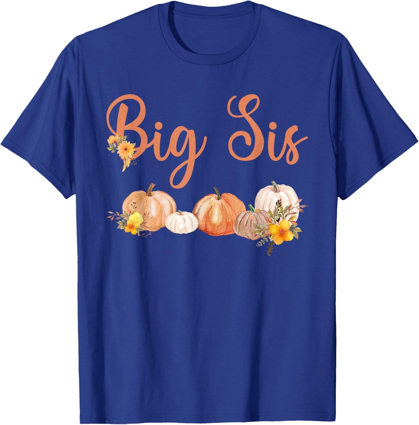 Big Sister of Little Pumpkin First Birthday Autumn Pumpkin T-Shirt - T-Shirt | Royal