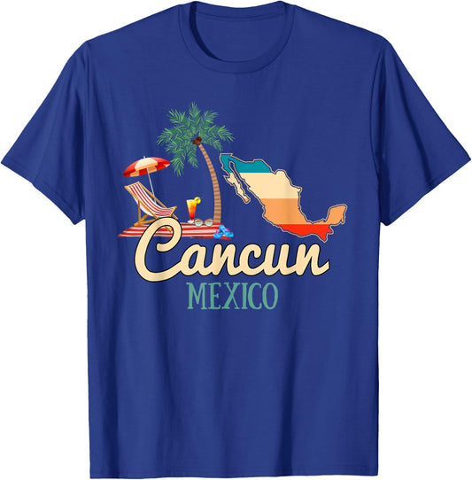 Cancun Mexico Souvenir Shirt Family Matching Vacation Cancun T-Shirt - T-Shirt | Royal