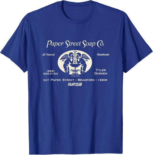 Fight Club Paper Street Soap Co. All Natural Handmade Logo T-Shirt - T-Shirt | Royal