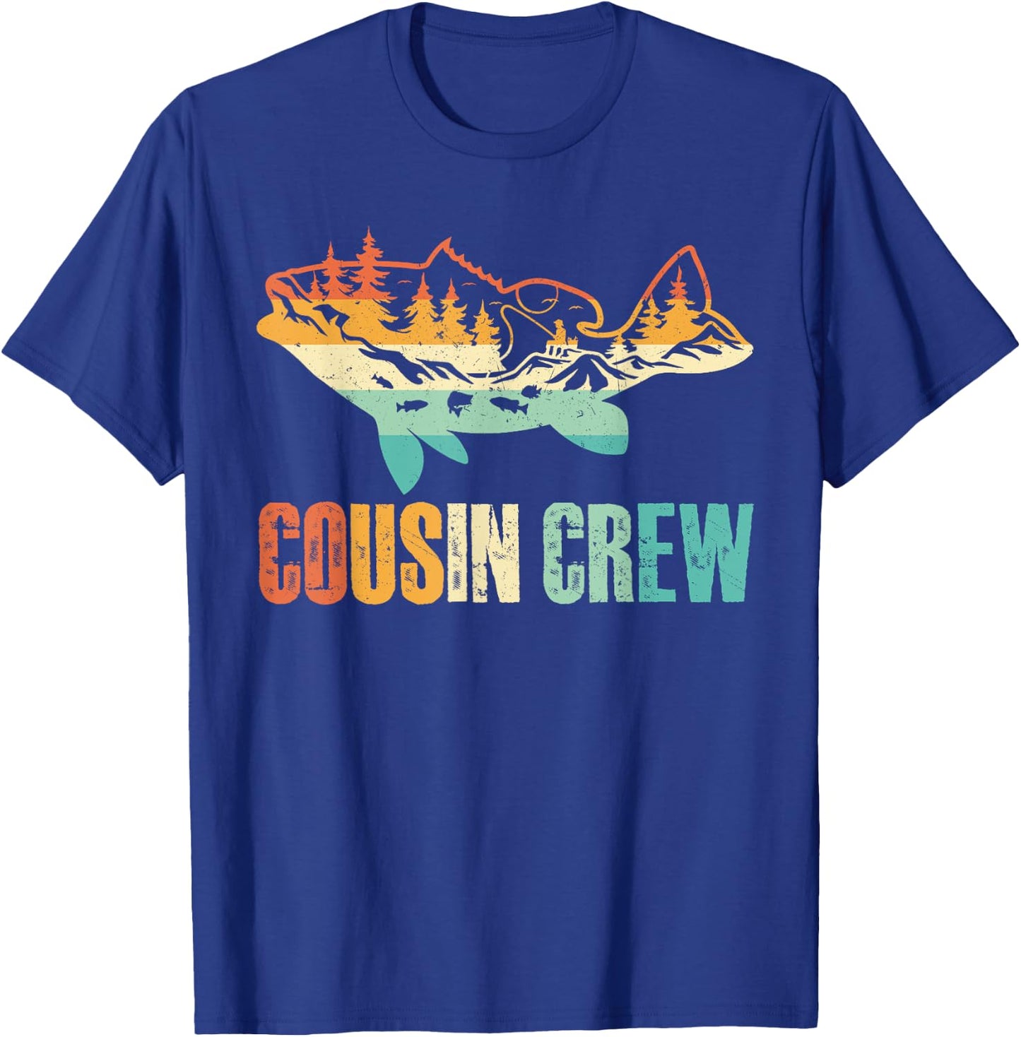 Cousin Crew Shirts For Kids Family Fisherman Fishing Lovers T-Shirt - T-Shirt | Royal