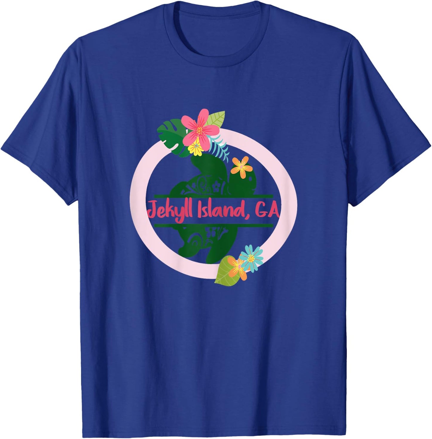 Girls Sea Turtle Jekyll Island Georgia Shirts Beach Vacation T-Shirt - T-Shirt | Royal