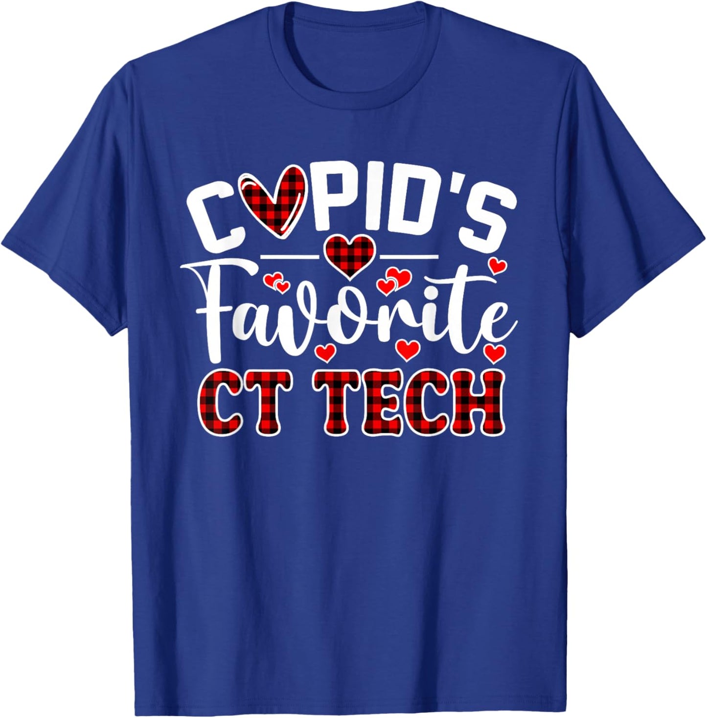 Cupid's Favorite CT Tech Cute Heart Valentine's Day T-Shirt - T-Shirt | Royal