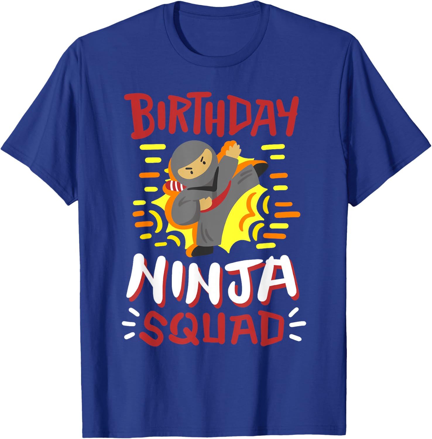 Birthday Ninja Squad Karate Girls Boys Kid Bday Party Family T-Shirt - T-Shirt | Royal