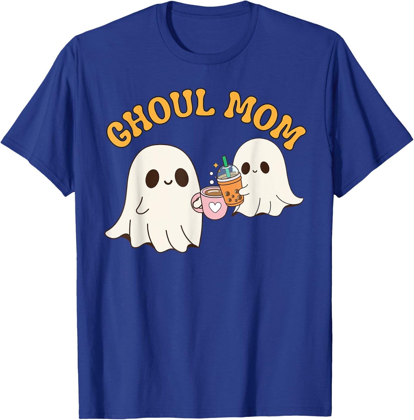 Ghoul Mom Cute Halloween Mother Ghost Mommy Trick Treating T-Shirt - T-Shirt | Royal