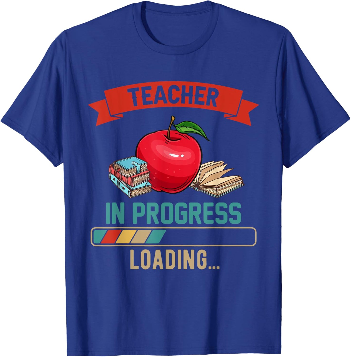 Vintage Teacher In Progress Loading Proud Future Job T-Shirt - T-Shirt | Royal