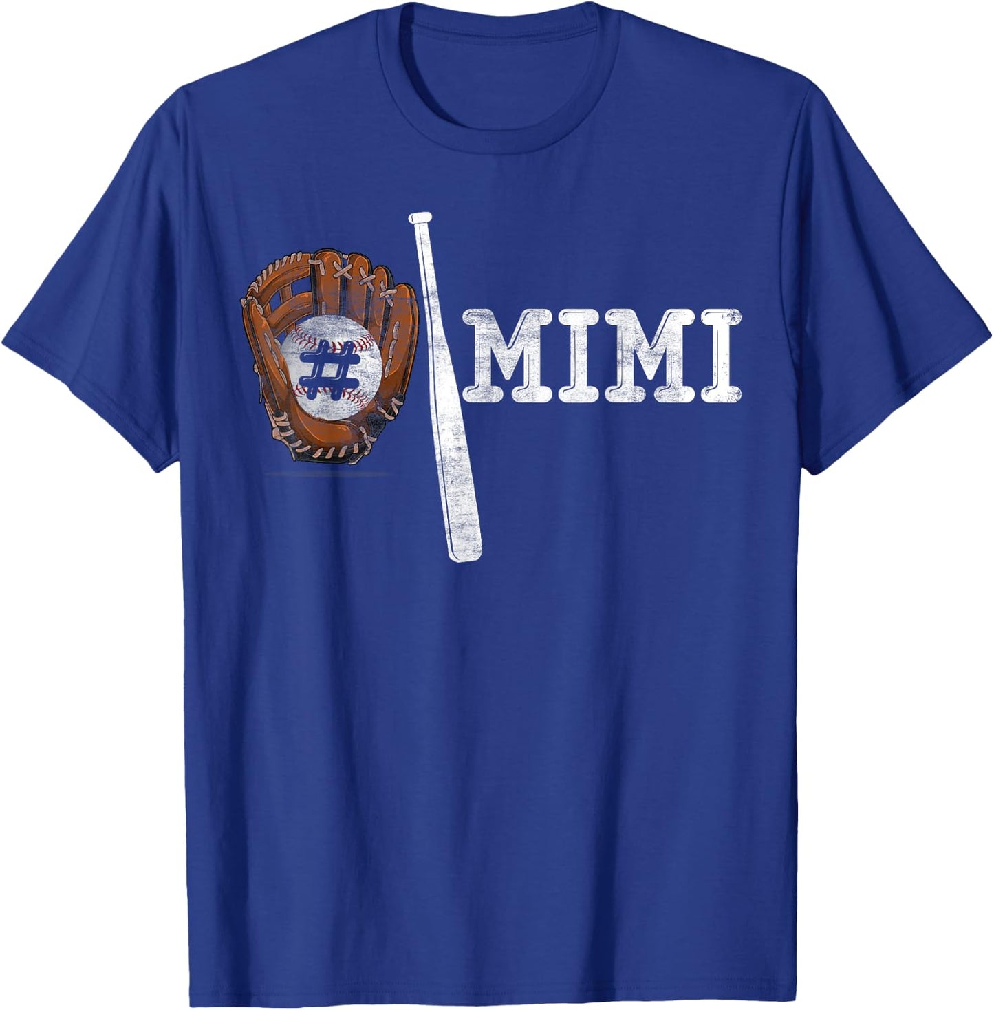 Number One Baseball Mimi for Mothers day Funny Baseball Mimi T-Shirt - T-Shirt | Royal