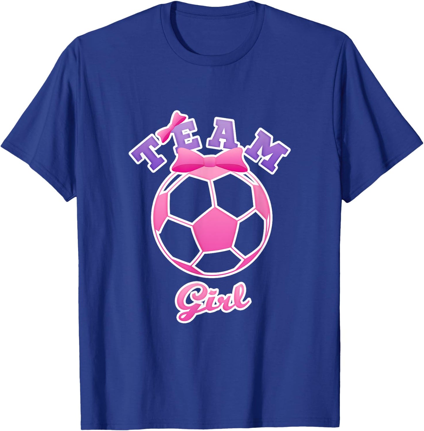 Gender Reveal Party | Team Girl, Pink Soccer Ball T Shirt T-Shirt - T-Shirt | Royal