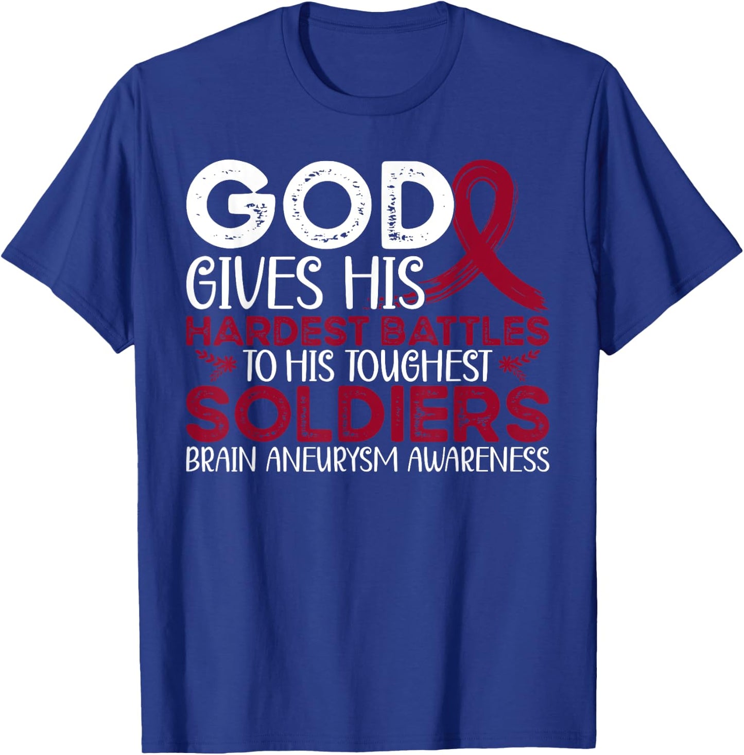 Brain Aneurysm Warrior Brain Aneurysm Awareness T-Shirt - T-Shirt | Royal