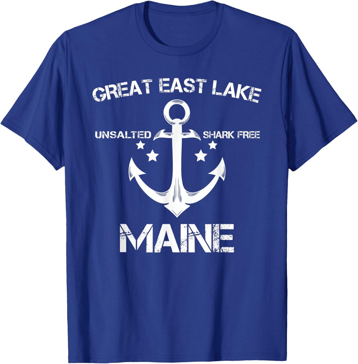 GREAT EAST LAKE MAINE Funny Fishing Camping Summer Gift Women Kids T-Shirt - T-Shirt | Royal