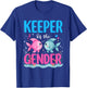 Keeper Of The Gender Fish He Or Fish She Gender Reveal T-Shirt - T-Shirt | Royal