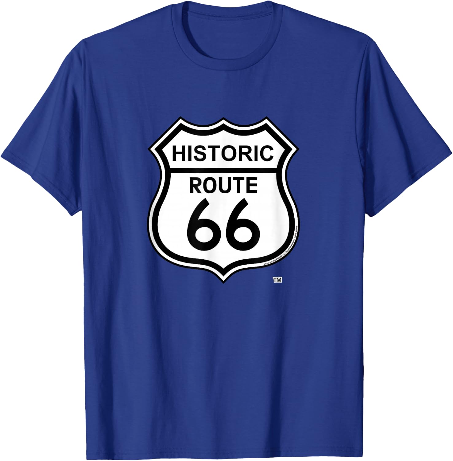 Route 66/ (RT66-02) T-Shirt - T-Shirt | Royal
