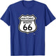 Route 66/ (RT66-02) T-Shirt - T-Shirt | Royal