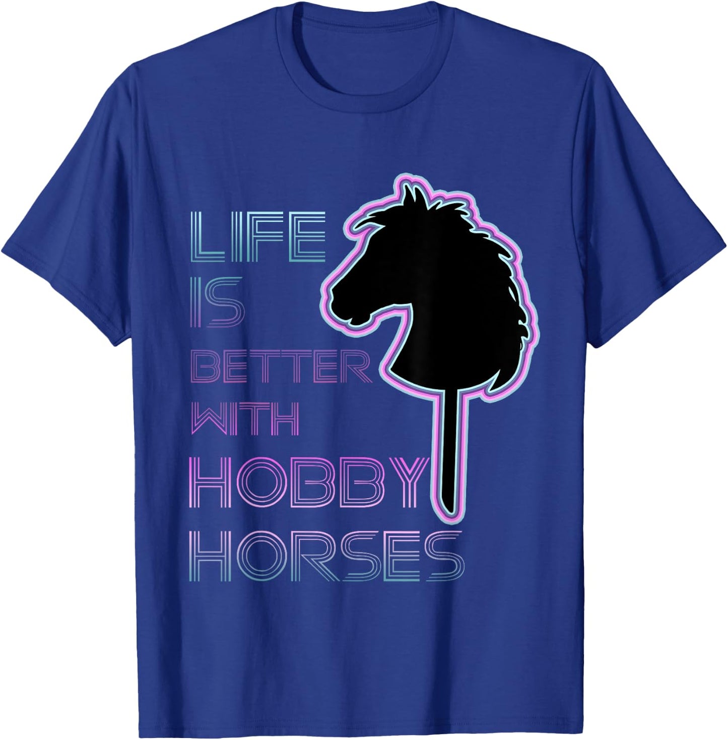 Hobby Horse- Hobby Horsing- Hobby Horse Lover-horse on Stick T-Shirt - T-Shirt | Royal