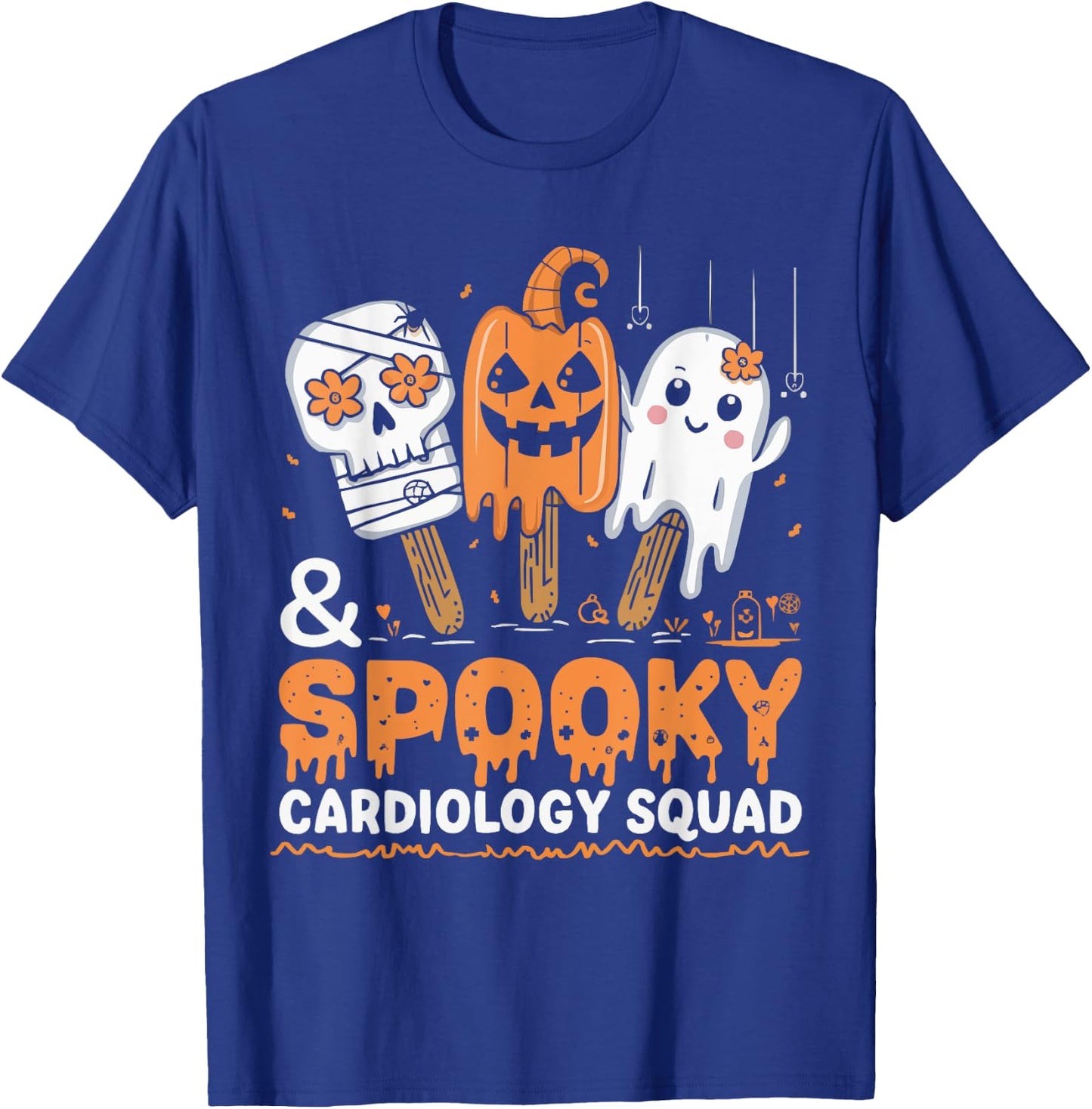 Cardiology Nurse Halloween Spooky Nursing Trick Or Treat T-Shirt - T-Shirt | Royal